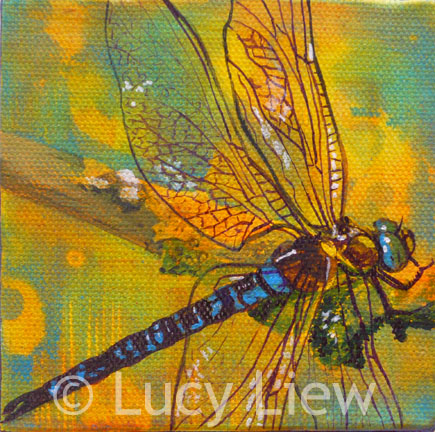 435x432 Lucy Liew - Dragonfly Painting Canvas