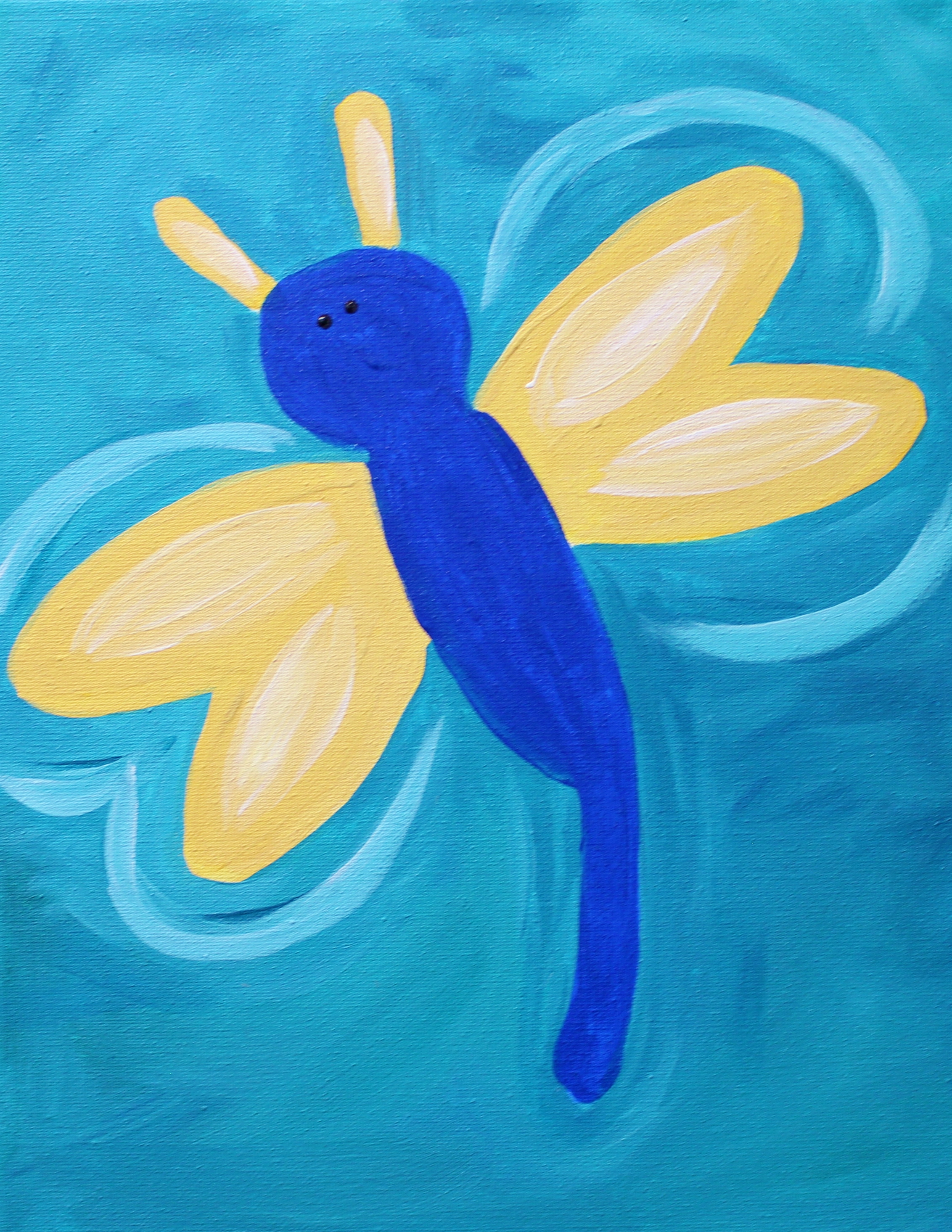 2264x2930 The Painted Canvas Children's Paintings - Dragonfly Painting Canvas