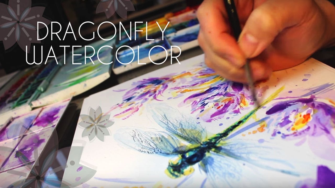 1280x720 Painting Watercolor Dragonfly - Dragonfly Painting Watercolor