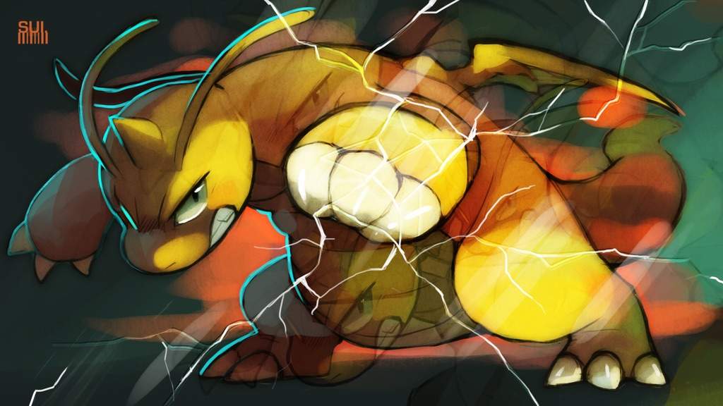 1024x576 Dragonite And Dark Mudkip Amino - Dragonite Painting