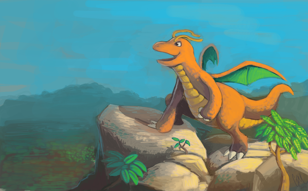 1000x621 Dragonite By Drmaniacal - Dragonite Painting