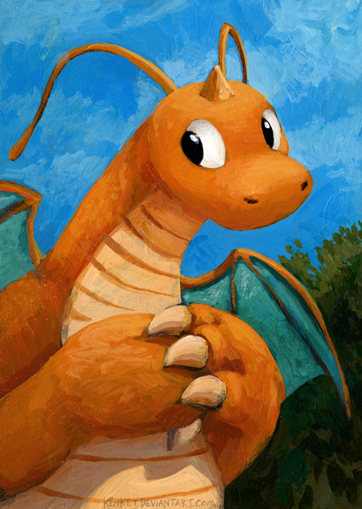 513x722 Dragonite By Kenket - Dragonite Painting