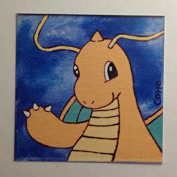 600x600 Cohodesigncompany (@cohodesignco) Twitter - Dragonite Painting