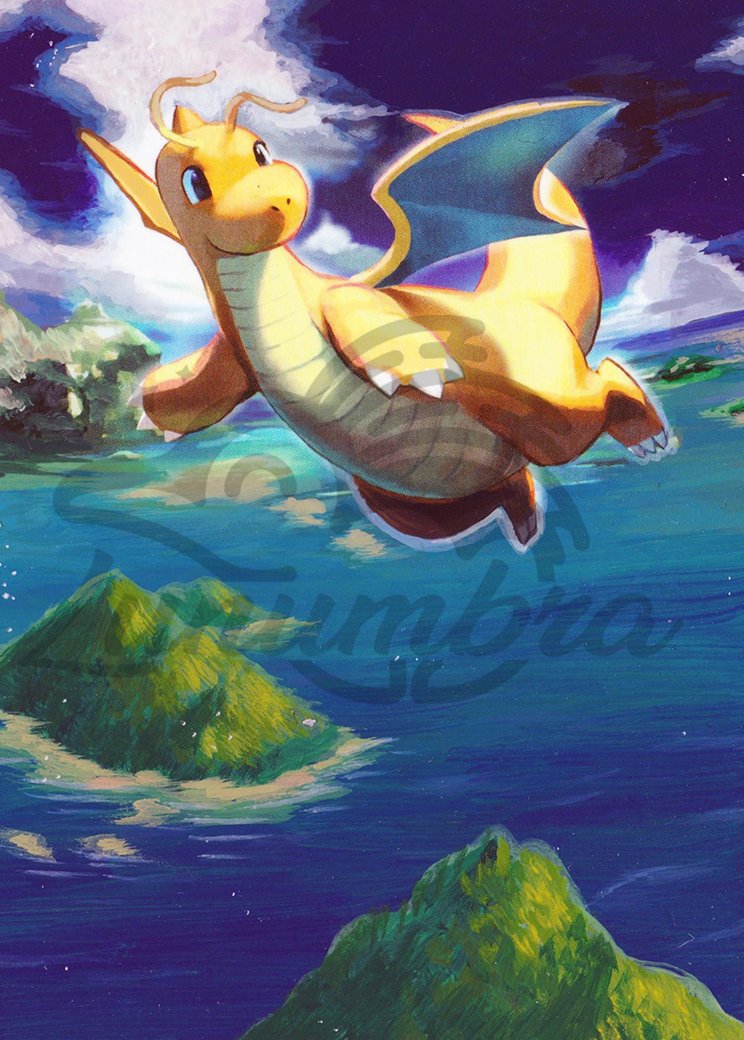 744x1040 Dragonite 51108 Xy Roaring Skies Extended Art Custom Pokemon Card - Dragonite Painting