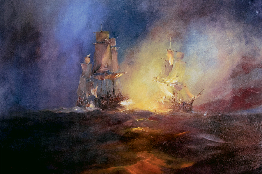 900x600 Seascapes, Marine And Maritime Oil Paintings By Stewart Taylor Of Hull - Dramatic Painting