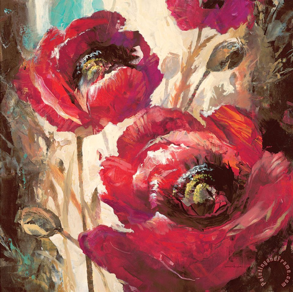 960x956 Brent Heighton Dramatic Poppy Painting - Dramatic Painting