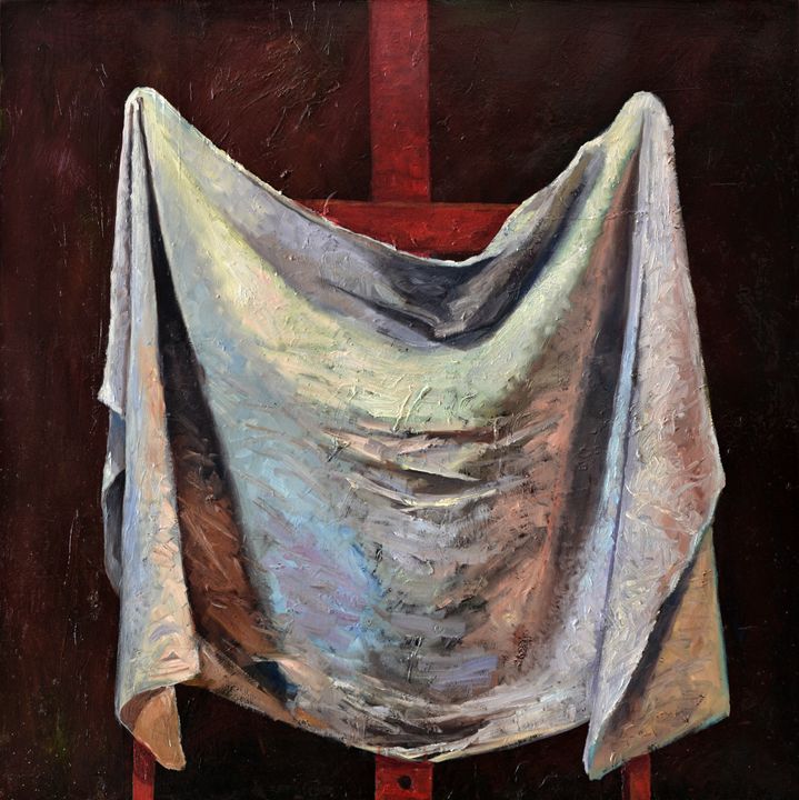 719x720 White Drapery - Drapery Painting