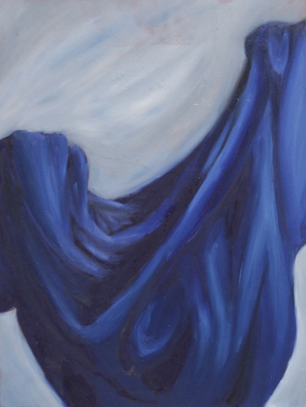 600x797 Blue Drapery By Spsillustration - Drapery Painting