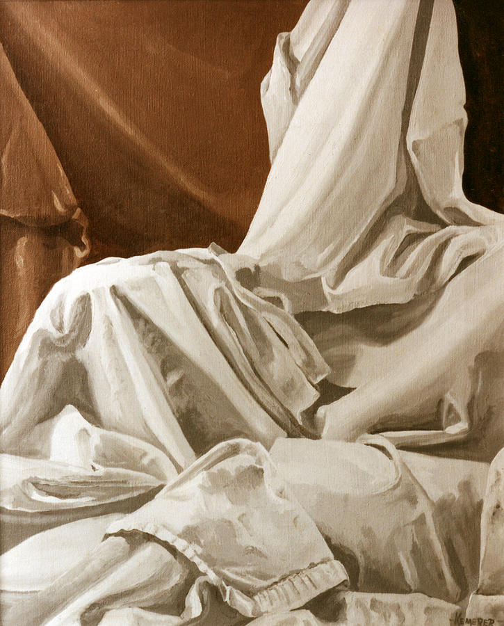 725x900 Drapery Still Life Study Painting By Jill Roberts - Drapery Painting