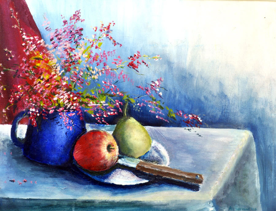 900x690 50 Extraordinary Still Life Paintings Drawings Photoshop - Drawing Painting