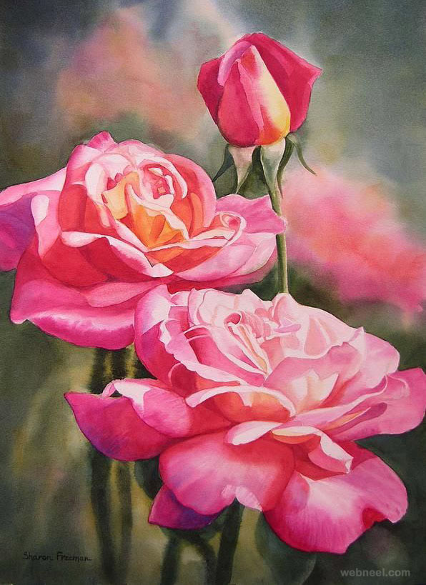 596x819 25 Beautiful Rose Drawings And Paintings For Your Inspiration - Drawings Or Painting