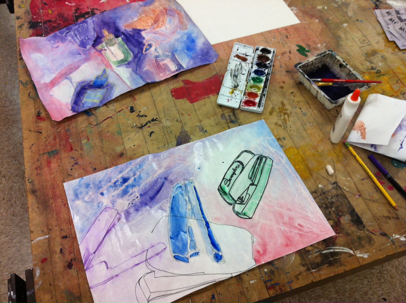 1296x968 Project Art A Day Lesson I Can'T Resist It! Contour Line Drawing - Drawings Or Painting