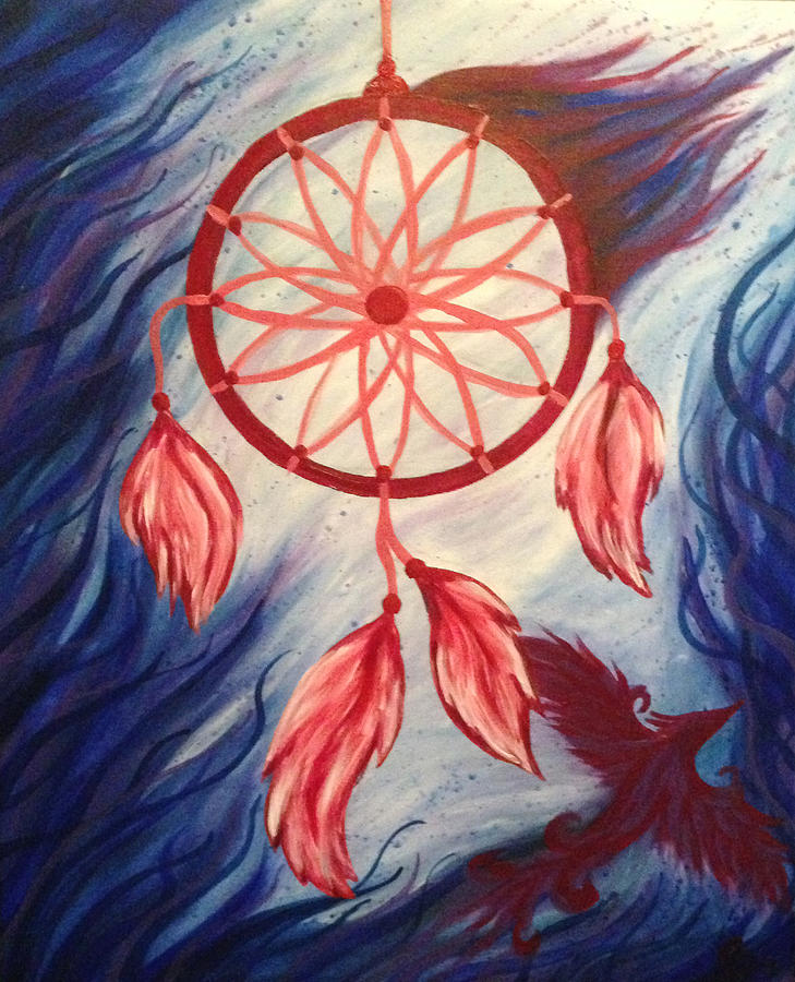 729x900 Dream Catcher Painting By Jessica Bassett - Dream Catcher Canvas Painting