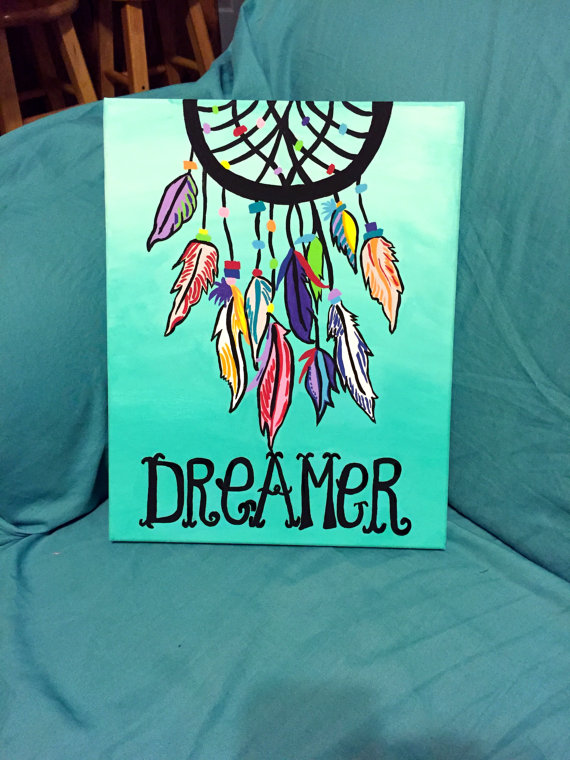 570x760 Dreamcatcher Custom Canvas Painting Sign - Dream Catcher Canvas Painting