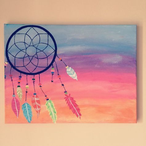 474x474 Gradient Dreamcatcher Canvas Art Home Decor By Accioartdesigns - Dream Catcher Canvas Painting