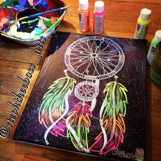 Dream Catcher Canvas Painting at PaintingValley.com | Explore ...