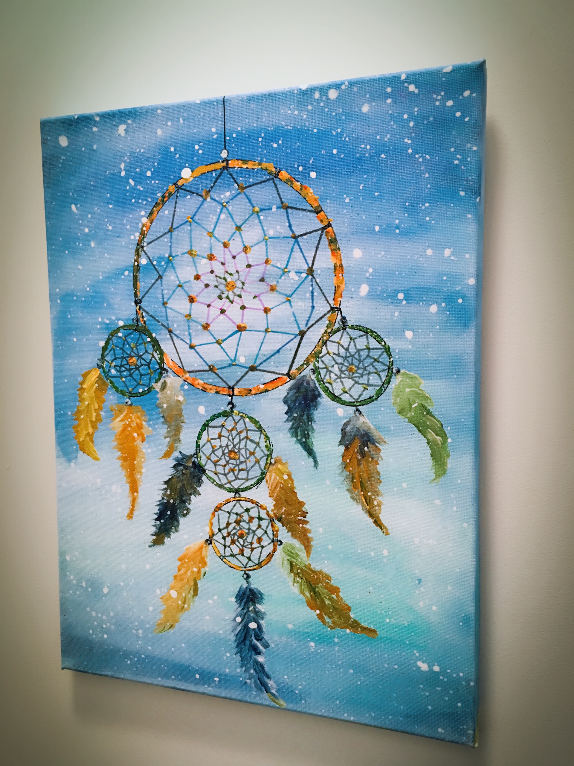 Dream Catcher Canvas Painting At PaintingValley.com | Explore ...