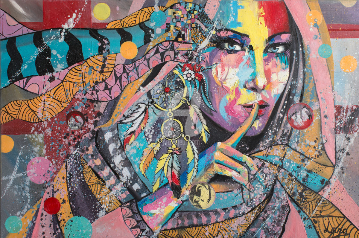 1200x796 Dream Catcher (Svetlana Tikhonova) - Dream Catcher Canvas Painting