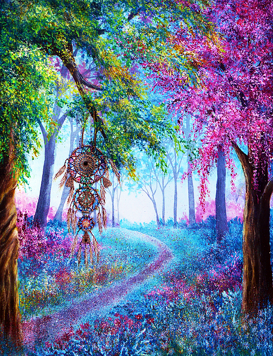 536x700 Dreamcatcher Painting By Ann Marie Bone - Dream Catcher Painting