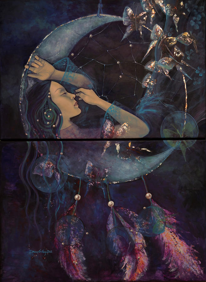 658x900 Dream Catcher Painting By Dorina Costras - Dream Catcher Painting