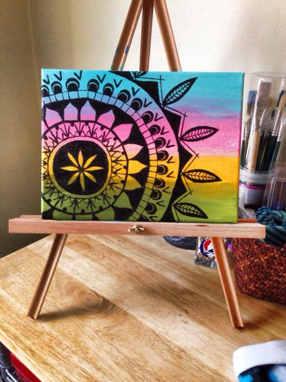 570x760 Original Mandala Painting On Canvas Dream Catcher By Yprfamcrafts - Dream Catcher Painting On Canvas