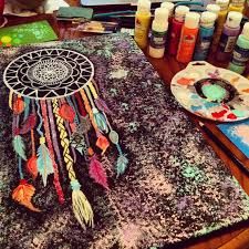 225x225 Canvas Painting Of A Dreamcatcher Canvas Painting - Dream Catcher Painting On Canvas