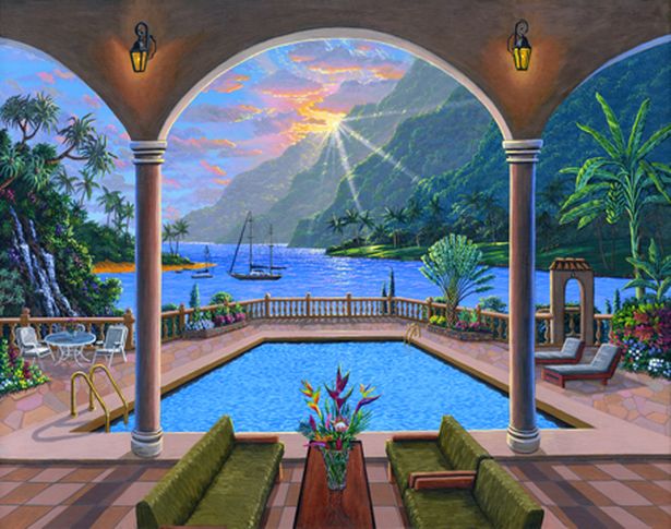 615x485 Dream House Painting Picture Art Paintings - Dream House Painting
