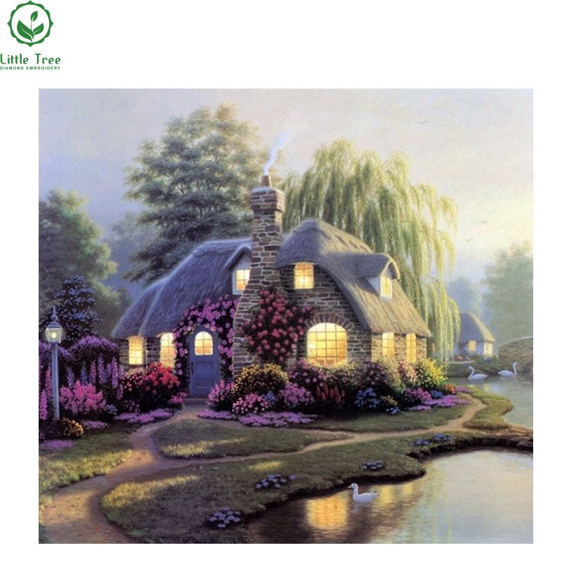 800x800 New Diy 5d Diamond Painting Cross Stitch European Dream House Hand - Dream House Painting