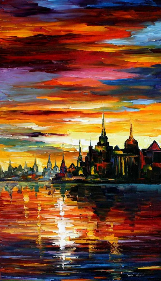 667x1167 I Saw A Dream Palette Knife Oil Painting On Canvas By Leonid - Dream Painting