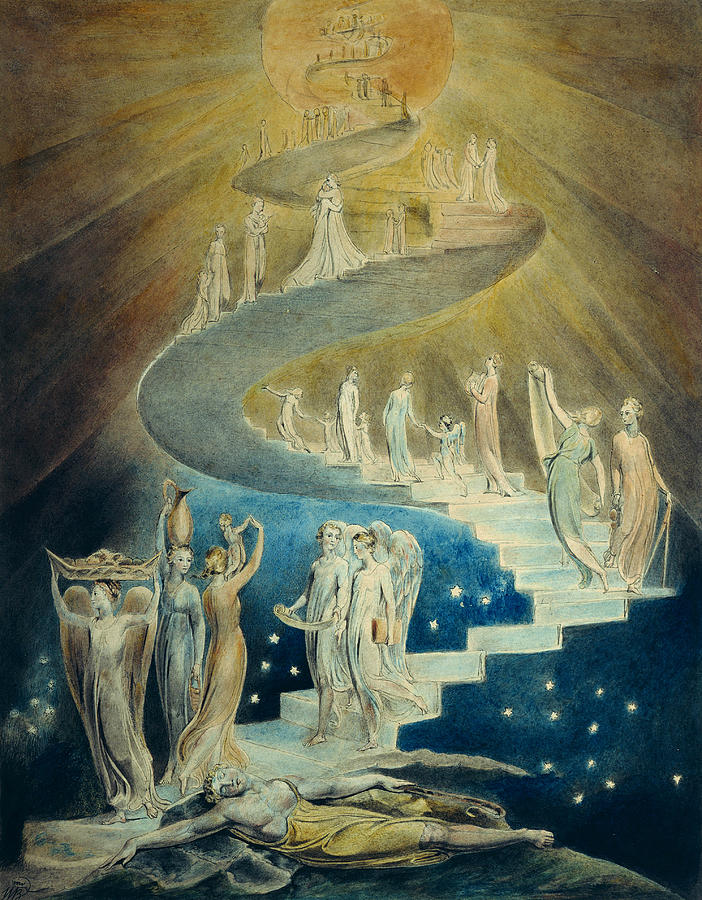 702x900 Jacob's Dream Painting By William Blake - Dream Painting