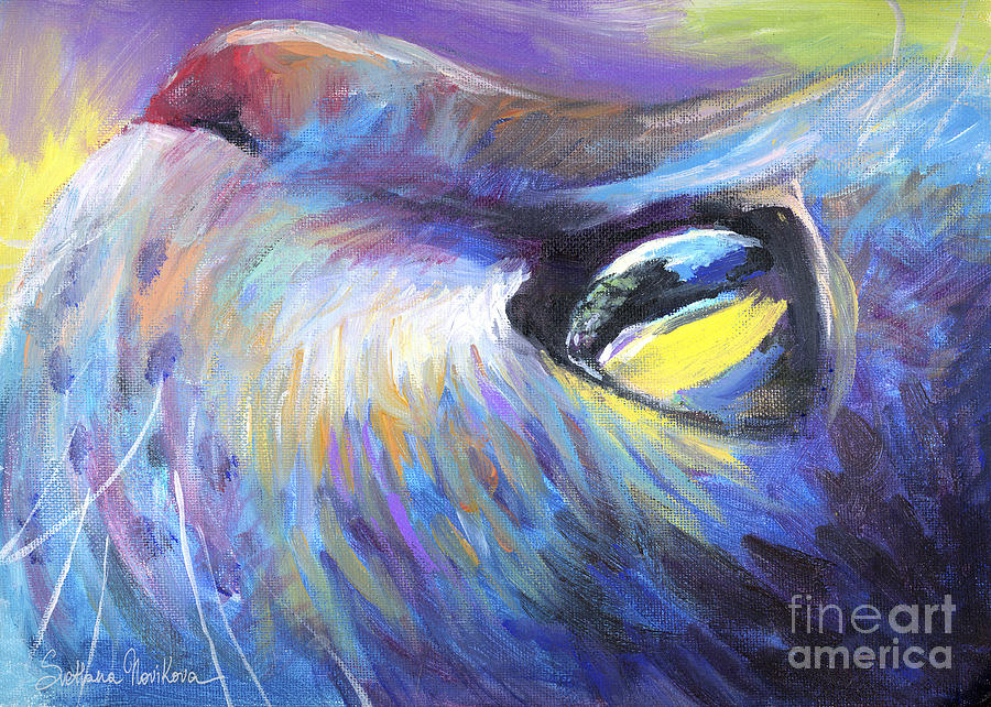 900x642 Dreamer Tubby Cat Painting Painting By Svetlana Novikova - Dreamer Painting