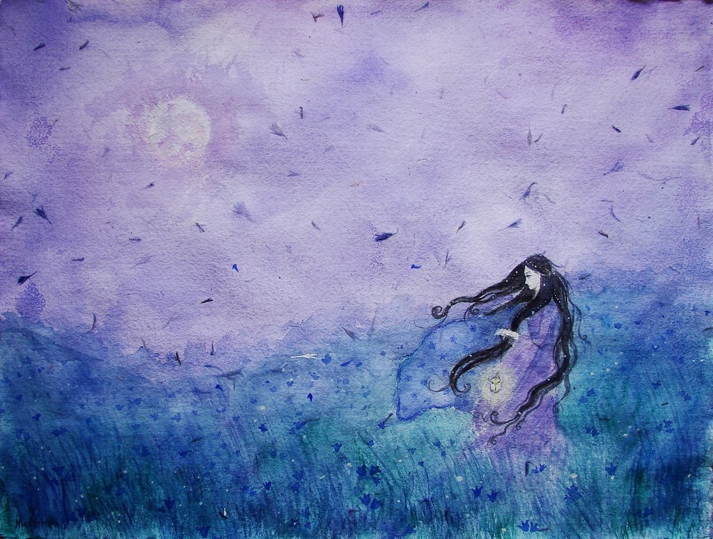 1024x774 Evening Dreamer By Ninquelen - Dreamer Painting