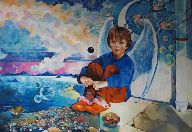 770x528 Saatchi Art Dreamer Painting By Konstiantyn Amelinn - Dreamer Painting