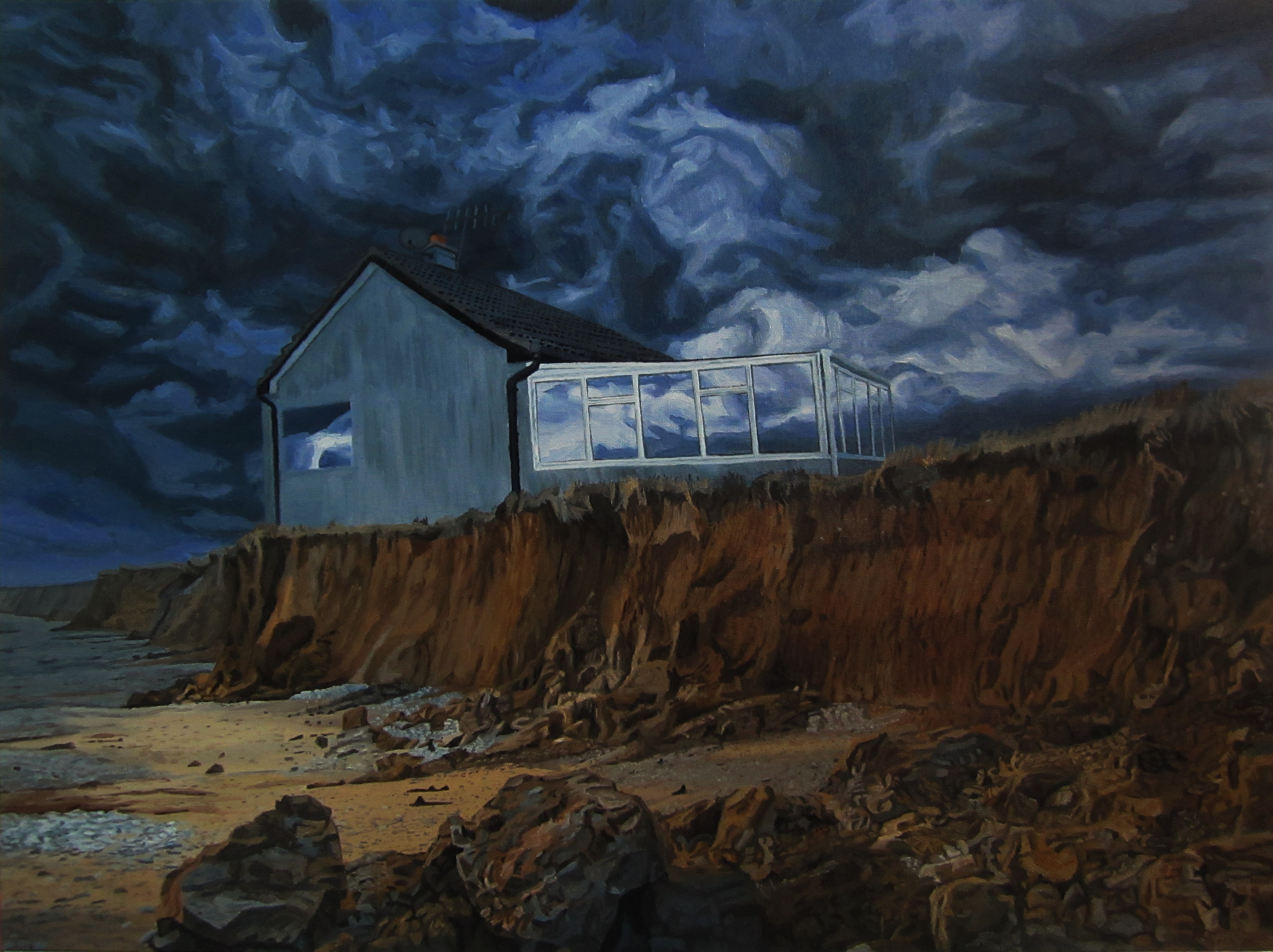 3685x2756 Dreamscape The House On The Edge Of The Cliff Eastcorkpainter - Dreamscape Painting