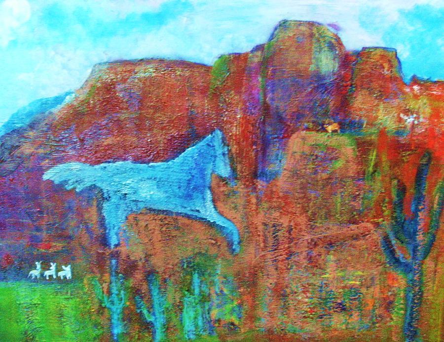 900x694 Southwestern Dreamscape Painting By Anne Elizabeth Whiteway - Dreamscape Painting
