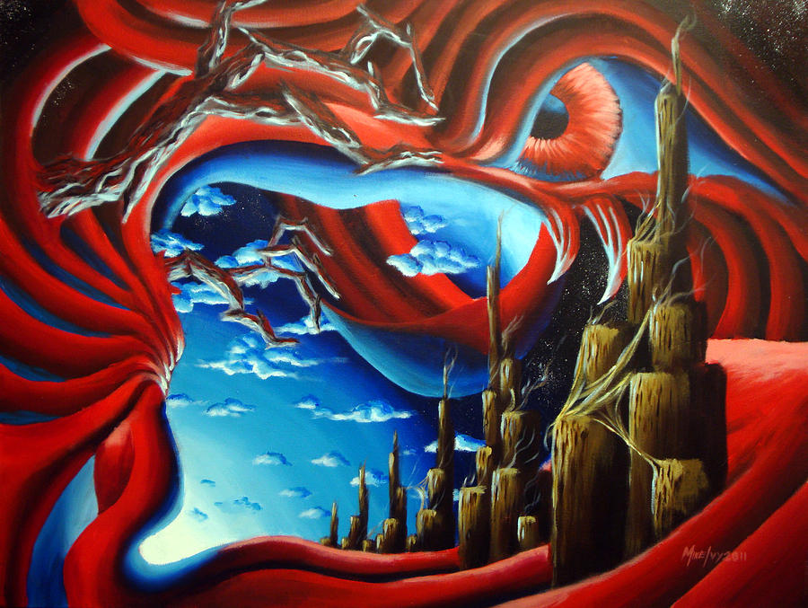 900x677 Turn Of The Dreamscape Painting By Michael Ivy - Dreamscape Painting