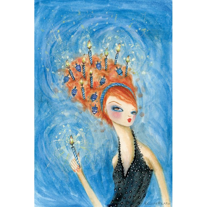 700x700 East Urban Home Holiday Hair Series Dreidel, Dreidel, Dreidel - Dreidel Painting