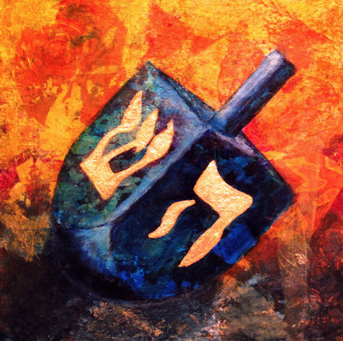 Dreidel Painting at PaintingValley.com | Explore collection of Dreidel ...