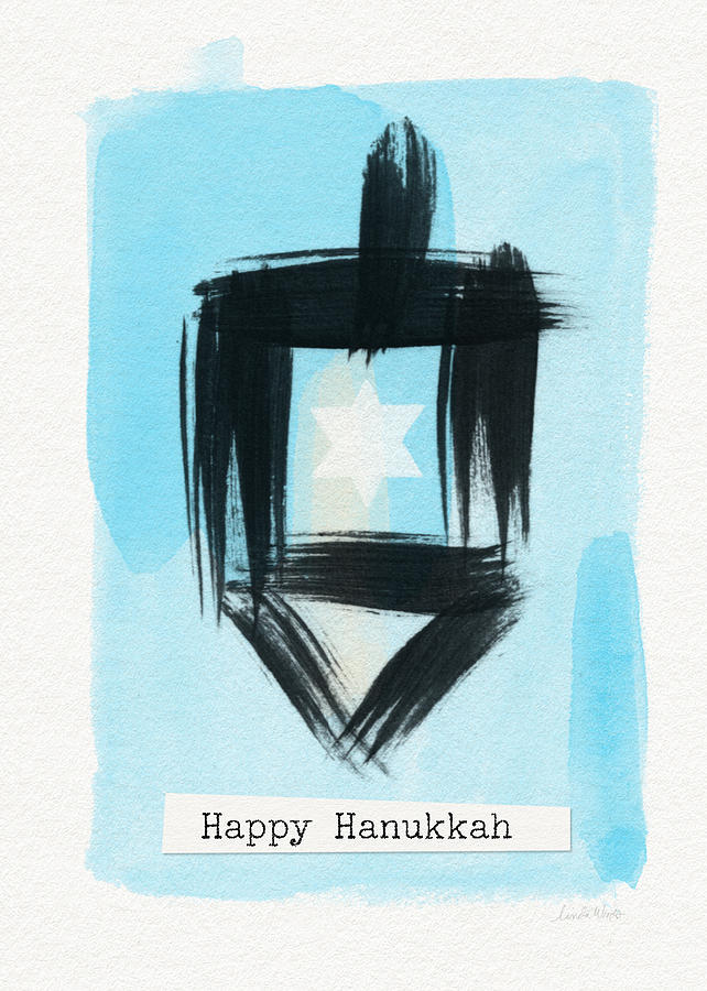 642x900 Painted Dreidel Happy Hanukkah Design By Linda Woods Painting By - Dreidel Painting