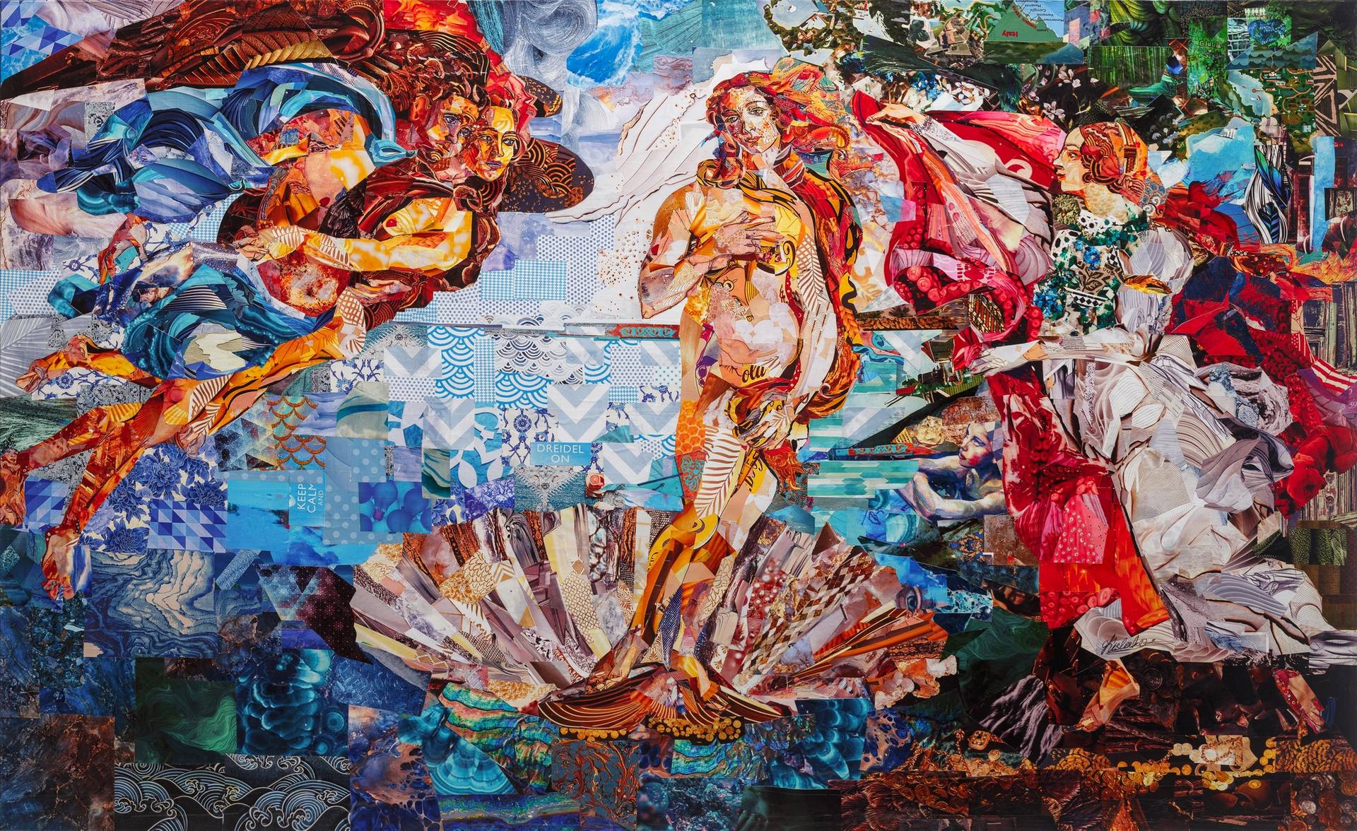 1920x1176 Saatchi Art Venus Spring Collage By Max Kislenko - Dreidel Painting