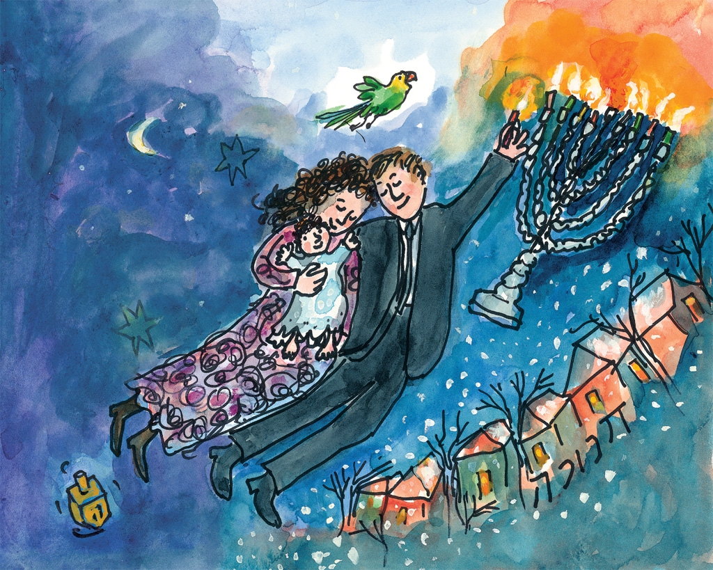 1024x819 The Parakeet Named Dreidel Isaac Bashevis Singer Macmillan - Dreidel Painting