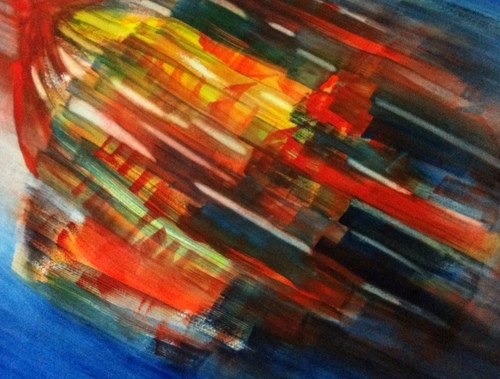 500x379 Dreidel Spin Giclee By Leah Laker - Dreidel Painting