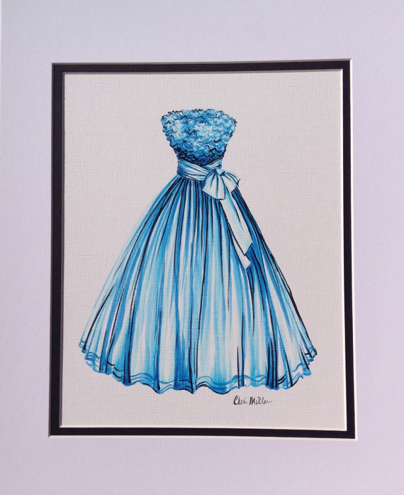 570x697 Fashion Illustration. Dress Painting. Fashion Drawing. Fashion - Dress Painting