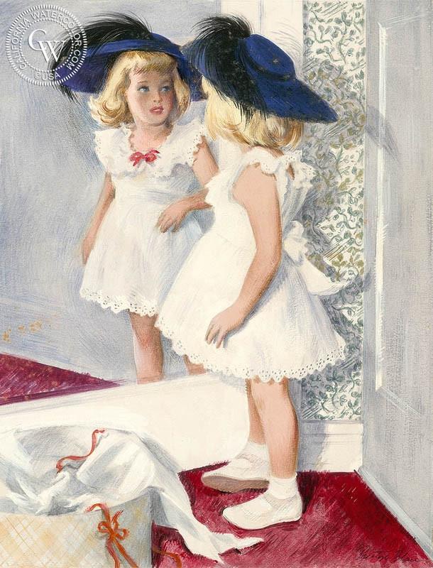 610x800 Dress Up, Art By Preston Blair California Watercolor - Dress Up Painting