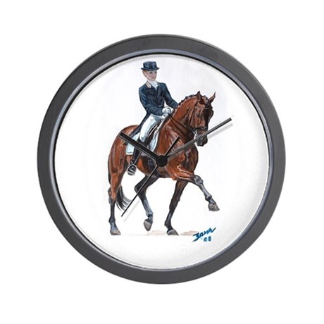 460x460 Dressage Wall Clocks - Dressage Horse Painting