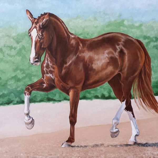 600x600 Kristine (@equestrian Arts) Twitter - Dressage Horse Painting