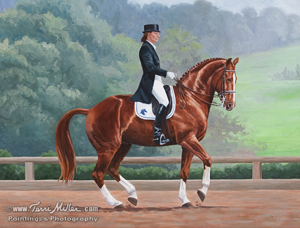 600x455 Roemer Painting Featured In Usdf Terri Miller - Dressage Horse Painting