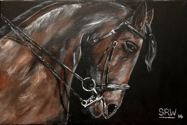 770x514 Saatchi Art Dressage Painting By Simon Wallington - Dressage Painting