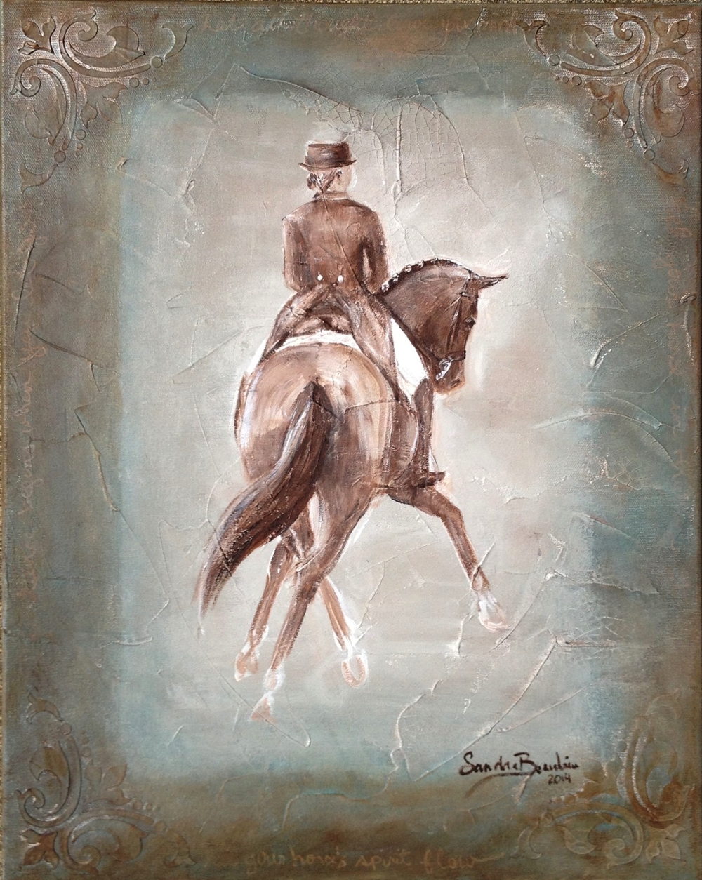 1000x1254 Art Gallery Begin The Dance With Sandra Beaulieu - Dressage Painting