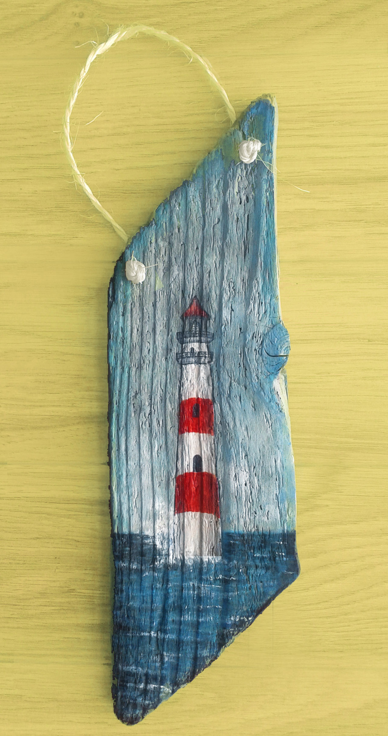 1284x2435 Lighthouse Driftwood Painting Wild Atlantic Driftwood - Driftwood Painting